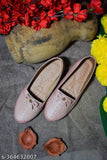 Pink PU ballerinas (BT04), textured slip-on shoes for everyday wear - Made in India