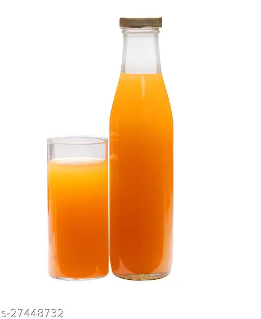 1000ML glass water/milk/juice bottle, durable and versatile Indian-made drink container