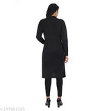 Woolen printed combo kurta for women, long sleeves, trendy fashion from India (M: Bust 30in, L: Bust 32in, XL: Bust 34in)