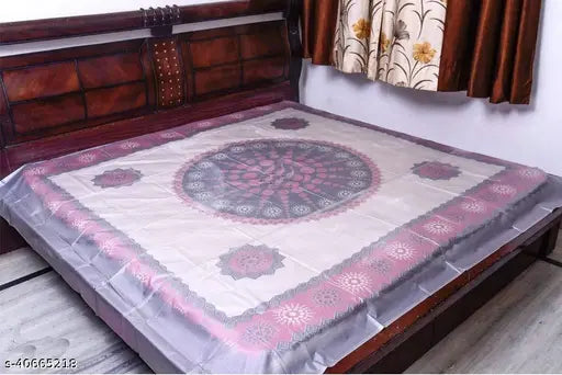 Grey polyester soft blanket - online traders aterproof plastic mattress protection sheet for baby and adult, double bed/king size (7.5x6.5 ft)