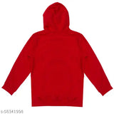 kiddeo red cotton full sleeve printed boys sweatshirt for kids play sports or casual wear, vibrant and inspiring design, size 3-4 years (chest 25in, length 18in), made in India