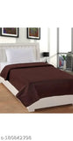 Solid fleece AC blanket, ideal for cooling rooms, 220 thread count, single size (88x58 inches) from India