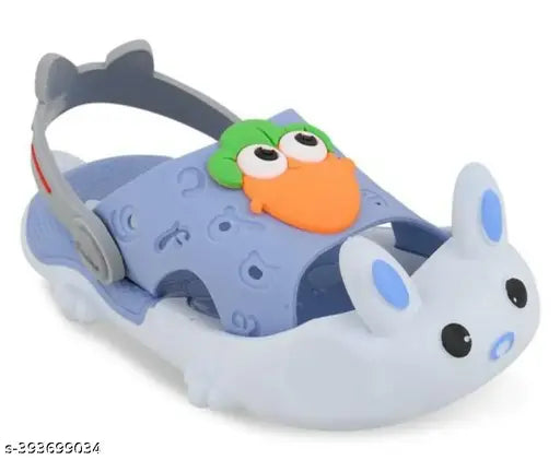 Blue PVC and rubber Hello Kitty clogs for kids, lightweight and breathable with adjustable strap for easy wear and play, suitable for outdoors, indoors, and water play - ideal for toddlers aged 3 months to 5 years