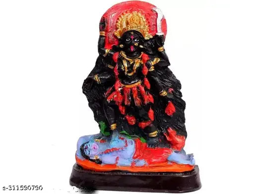 Mini resin Kali statue, Indian religious figurine decorative idol for car dashboard