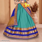 Tirupati Traditional Wear Lehenga Collection Janki: Art Silk lehenga, chanderi silk dupatta, floral stitch, unstitched, 100% best quality. Indian designer Litchi Silk South Indian Narayanpet Lehnga Choli, fits regular size 41"-44", for a stunning look with matching jewelry and heels or flats