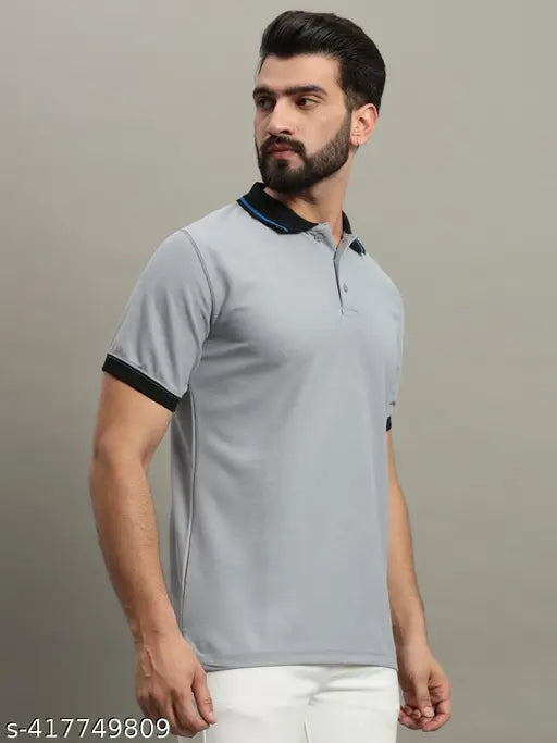 Cotton blend men's polo t-shirt (Solid), half sleeve, straight hem - GET GOLF, India