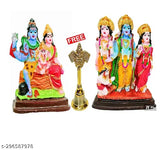 Marble Shiv idols home decor showpiece, 3-inch bell included, premium quality Indian artifacts