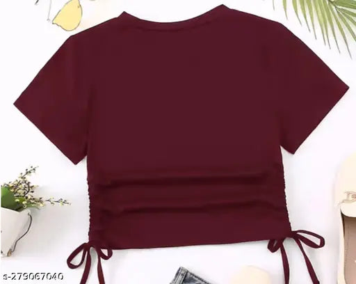 Women's cotton blend printed top with short sleeves, office and casual wear, extra soft mill-dyed fabric