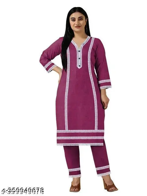 Woolen three-quarter sleeve solid kurti 001, handmade Indian woolen fashion