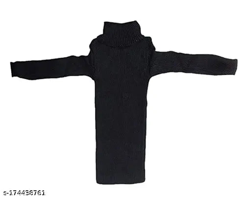 Wool sweater for girls, black, funky design - India