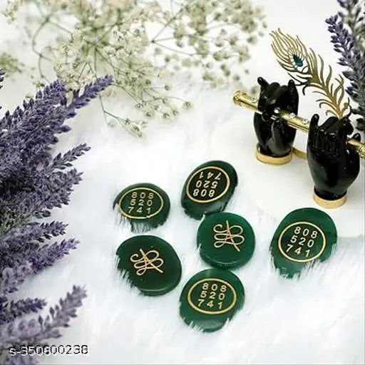Green Jade Zibu Coin, natural, feng shui, wealth attractor, Indian origin