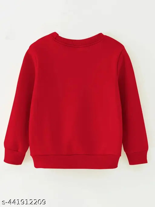 Kids cotton sweatshirts pack of 2, printed pattern, long sleeves, round neck, durable loop knit design