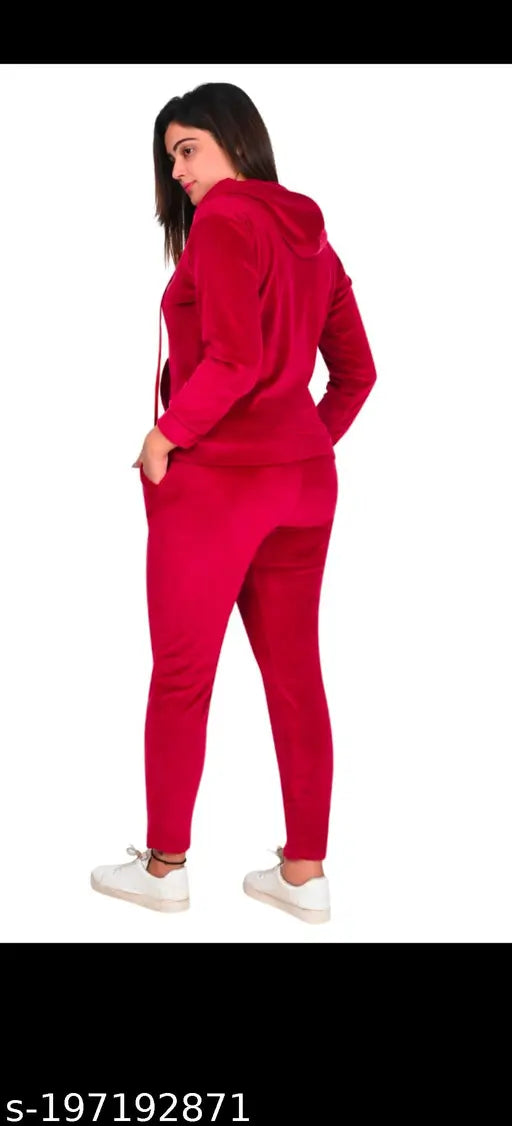 Richa Fashion velvet tracksuit, super soft apple-toned athleisure for activewear fashion
