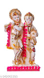 Resin Lord Radha Krishna statue, vibrant and detailed polyresin Krishna idol for home decor or pooja room, brings positive energy and wealth. Perfect gift for special occasions. Made in India