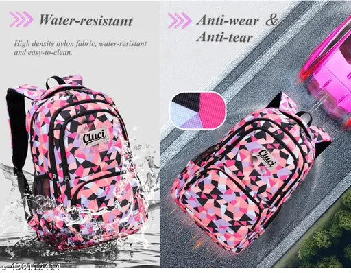 Multicolor printed canvas waterproof backpack, large capacity and multifunctional, perfect for kids and teens, self-design tie dye print