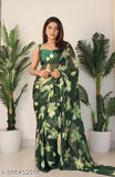 Fancy Satin Patta Saree with Brocade Blouse, vibrant multicolor patterns, genuine cotton silk fabric, Indian ethnic wear
