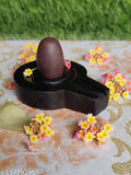 Marble Shivling, Original Swayambhu Narmadeshwar, 3x3x2 inches, home puja