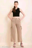 Women's cotton blend cargo pants pack of 2, solid net, wide leg 4-pocket design, relaxed fit, available in sizes 26-34 (26in/36in, 28in/36in, 30in/37in, 32in/37in, 34in/38in)