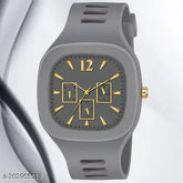 Multi-color silicon strap quartz watch, classic design for men and boys