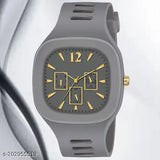 Multi-color silicon strap quartz watch, classic design for men and boys