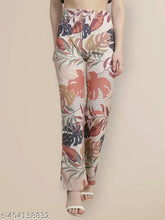 Cotton blend high-rise trouser for women, solid pattern, versatile appeal, India-made fashion