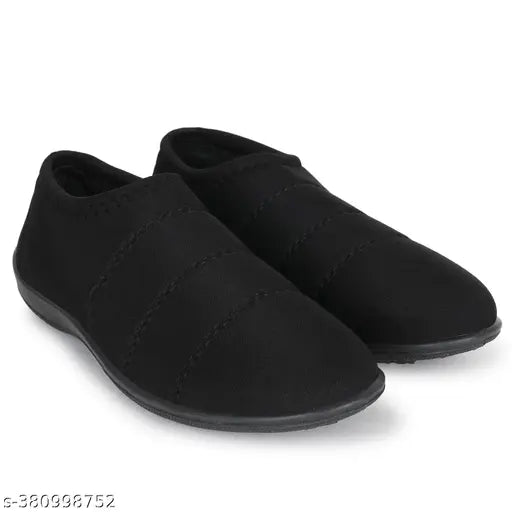 Textured textile slip-on ballet shoes for women, rokovok style - size IND-7, IND-8