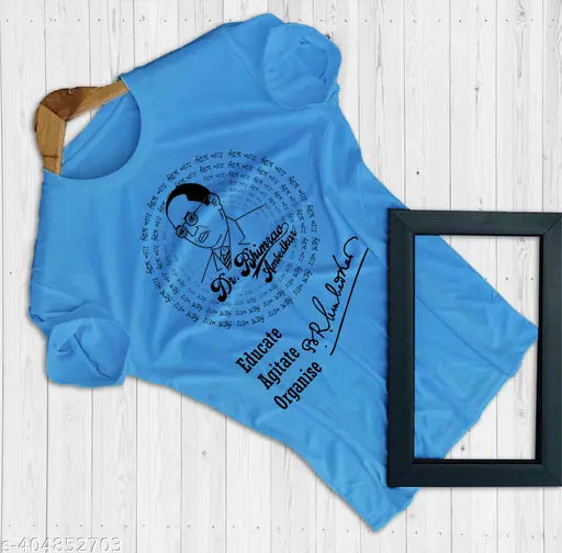 Dr. Ambedkar Tribute Polycotton T-shirt, unique design for Ambedkar Jayanti, smooth and soft
