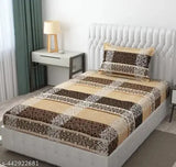 White and checkered Prosseya Pure Cotton single bed sheets & pillow covers - ideal for adults during mild winter, made in India