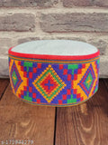 Striped Pahadi Kullu Himachali wool cap for women, traditional festive wear