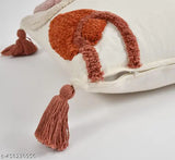 Abstract cotton square cushion cover, 16x16 inches, pack of 1, Indian origin