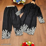 Summer Special Rayon Embroidered Co-ord set for women and girls, long sleeves coordinating top & bottom in rayon fabric
