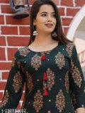 Green Rayon Kurti & Lal Sharara, printed net multicolor festive wear on display, Indian traditional embroidered casual daily wear with leggings or palazzos