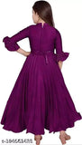 Silk blend, embellished net, three-quarter sleeve dress for girls (1-2yrs, 3-4yrs), Indian princess wear