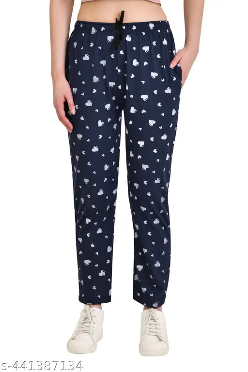 Trendy cotton blend maxi trackpants for women, pack of 2 with vibrant colors and non-fading design