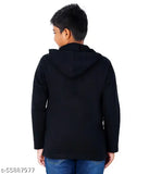 Pure cotton boys' winter hoodie with long sleeves and printed pattern, suitable for 11-13 years old