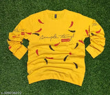 Cotton blend long sleeves printed T-shirt, relaxed or fitted cut, M, L, XL from India