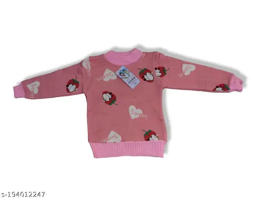 Multicolor acrylic baby winter full sleeves sweater set with pyjama pants, thermal for 0-12 months in printed net pattern. Round neck, long sleeve design, machine washable