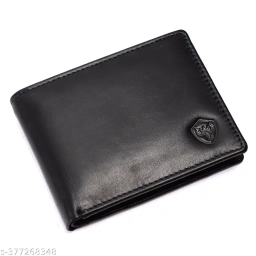 Genuine leather men's wallet, Crozard 100, two compartments, solid brown design