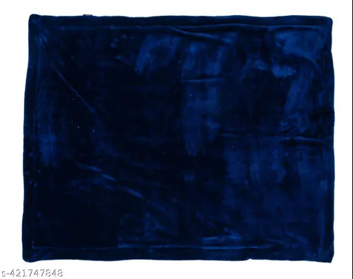 Navy Blue Fur Ac Blanket for Kids (132x102 CM), soft, breathable organic cotton muslin, multi-use baby wrap
