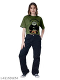 Kamedge® Kung-Fu Panda cotton blend crop top, playful design, short sleeves, martial arts flair, comfortable for women & girls, versatile outfit choice