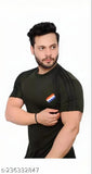 Indian Army Commando cotton-blend t-shirt for men, printed with net pattern. Short sleeves, size S (chest 36in, length 26in)