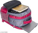 Waterproof red, white, grey canvas backpack (36L), ideal for school and college with laptop compartment