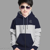 Boys cotton printed colorblocked sweatshirt, softest combed cotton for kids fun styles, 3-4 years size: chest 12", length 18