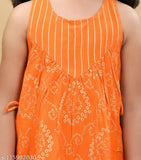 Rayon striped essential kurta sets for kids, India-made fashionable children's clothing on display