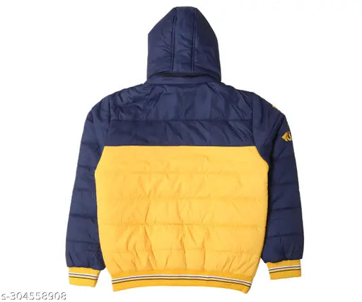 Nylon Indian Fort winter jacket for boys, colorblocked design with long sleeves and zip closure, quality material for easy maintenance