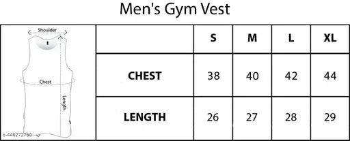 Black sleeveless gym vest t-shirt, polyester material for fitness workouts