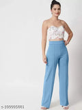 Classic Stylish Women's Cotton Blend Bellbottom Trousers Vintage-Inspired Flared Pants - Multiple Sizes Available