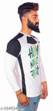 Indian-made, long-sleeve cotton blend t-shirt with printed net design - Hum Nahi Sudhrenge Round Neck Tee