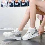Colorblock synthetic leather sneakers for college casual party wear, lace-up front with net detail, size 5
