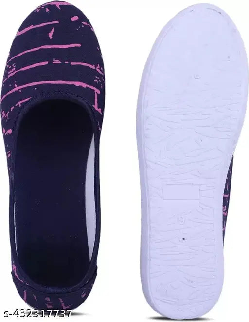 Synthetic ballerina flats, women's & girls' pack of 2, slip-on design, India origin